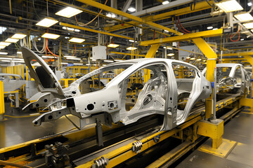 Fototapeta premium State of the art robotic manufacturing facility