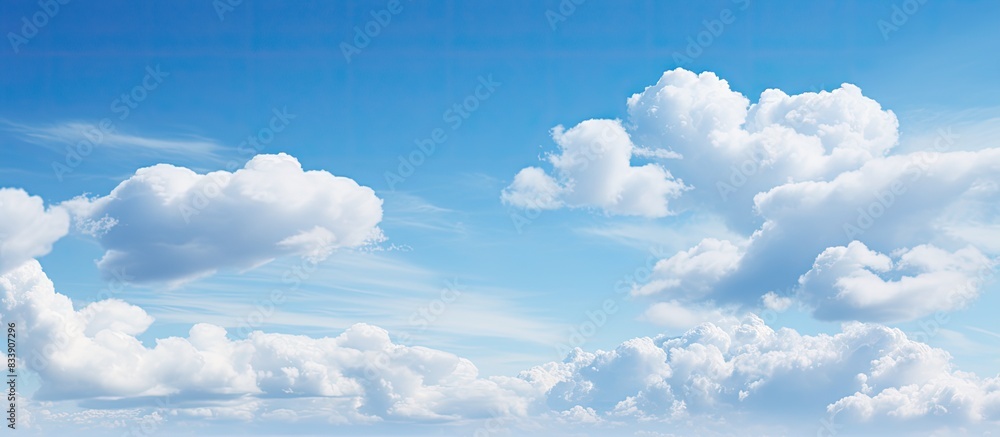 Poster clear air with sky and clouds, offering a serene copy space image.