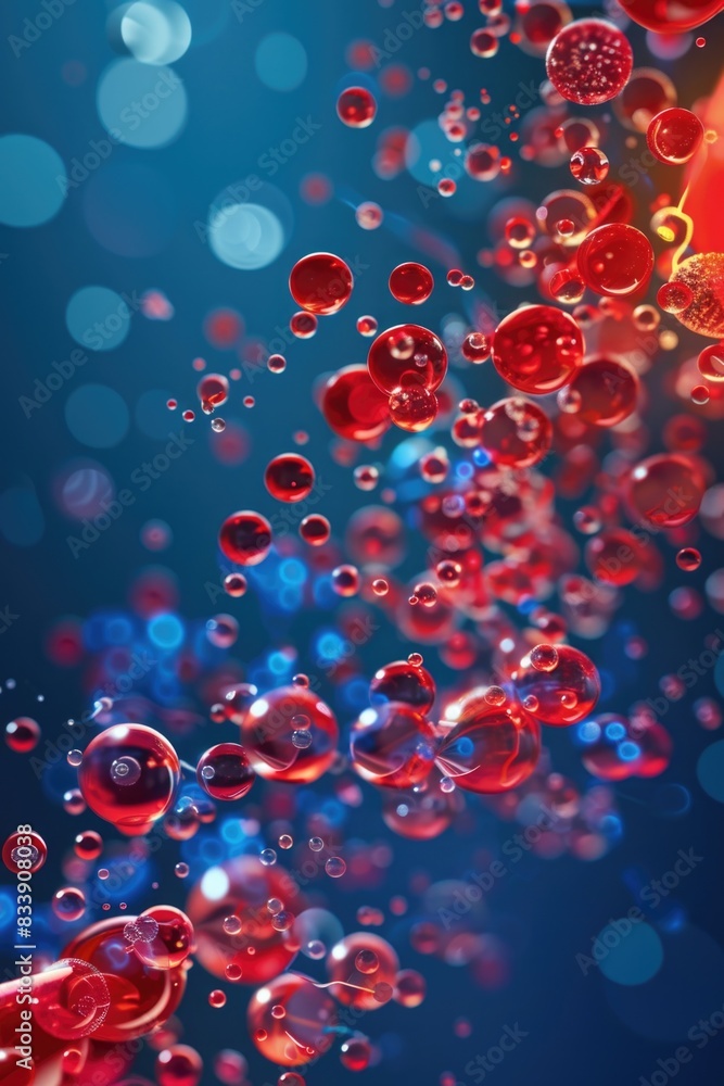 Poster A cluster of soap bubbles suspended in mid-air, creating a whimsical and playful atmosphere