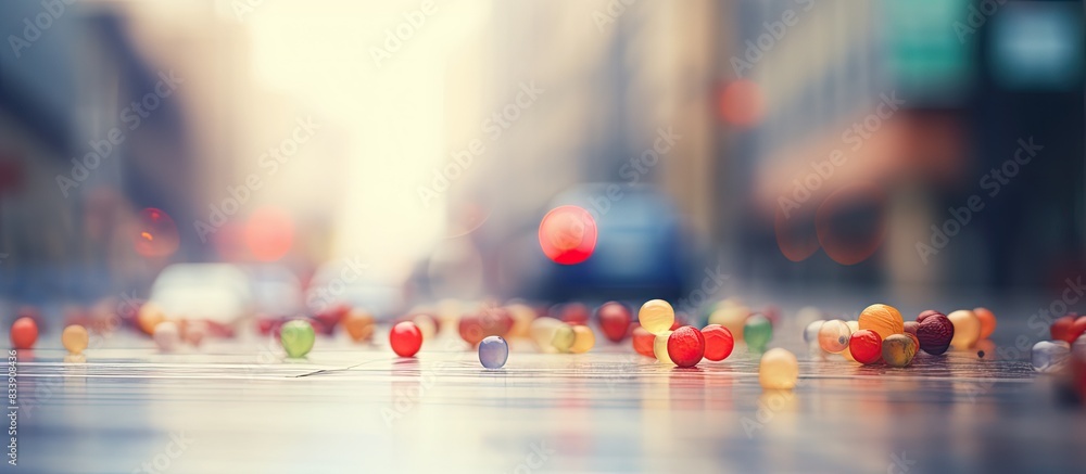 Poster blurred background creating a soft focus effect in the copy space image.