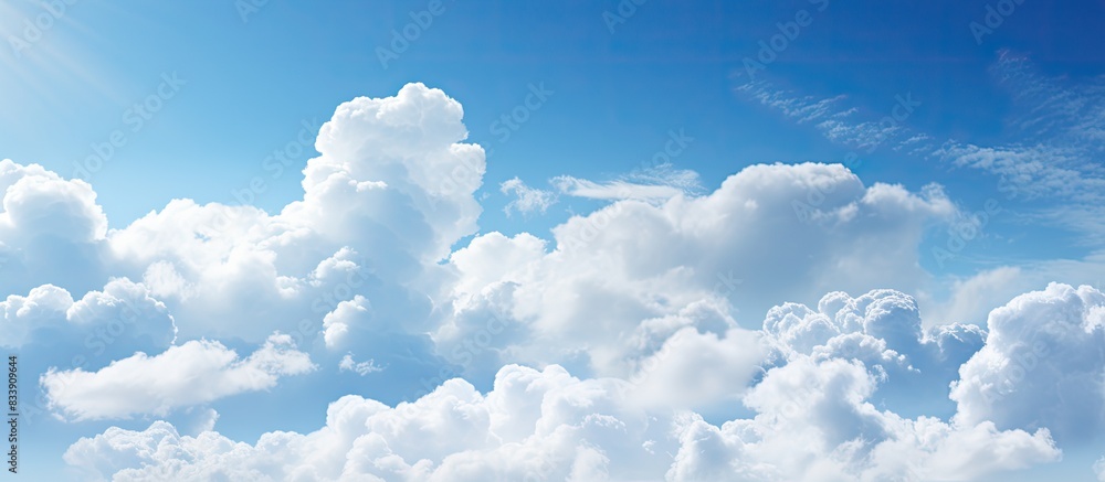 Poster clear day with a cloud; copy space image.