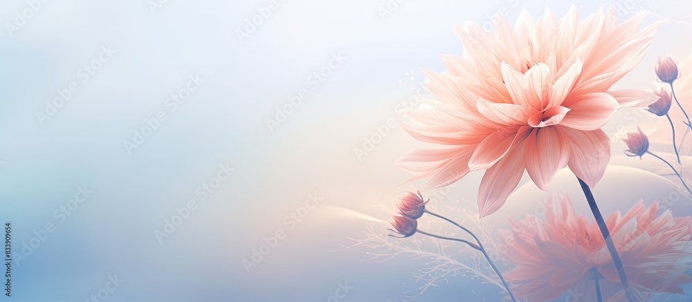 Poster soft style sweet colored flower for a background with copy space image.