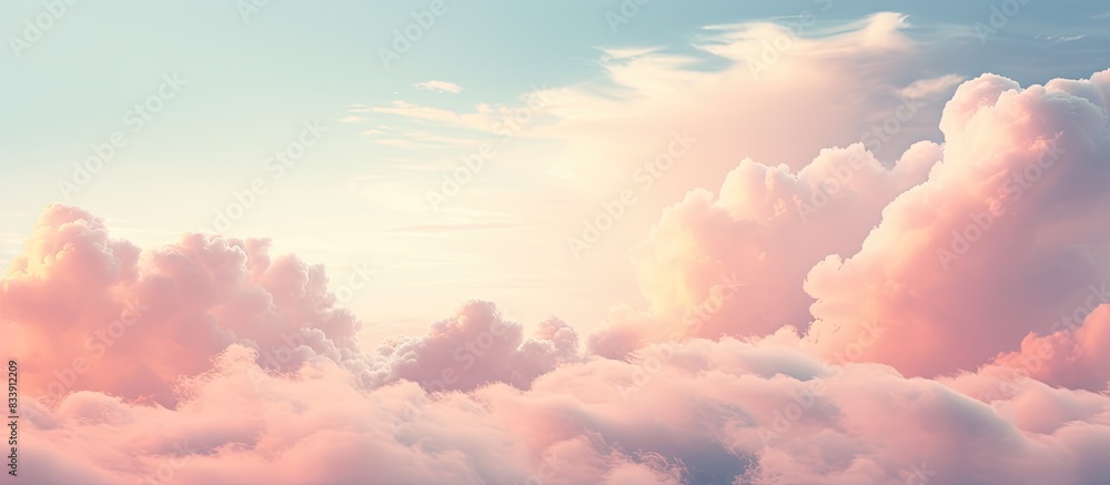 Leinwandbilder soft focus pastel-colored clouds create a dreamy backdrop with ample copy space image.