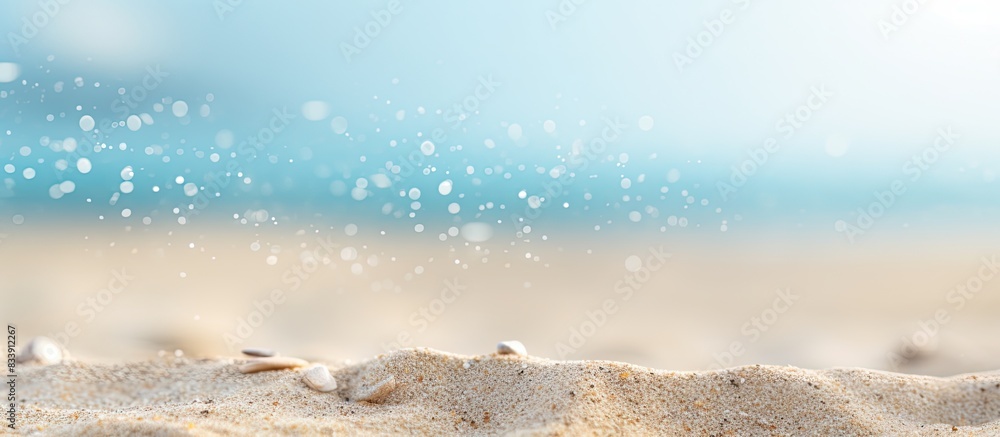 Aufkleber fine sand particles in a beach setting with a blurred copy space image.