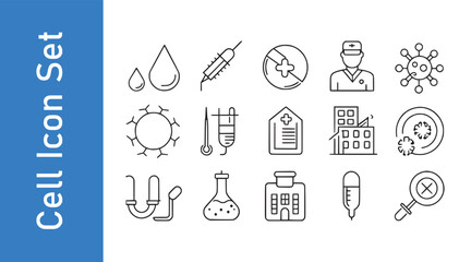 Sickle cell icon set