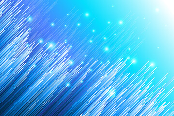 blue light abstract technology background. Starburst dynamic lines pattern. Digital futuristic internet data speed background concept. 3D Rendering.