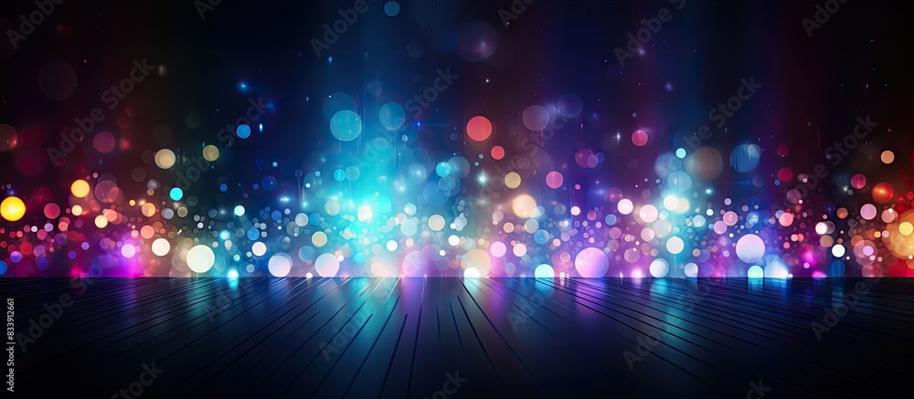 Poster a background with colorful abstract lights that leave room for a copy space image.
