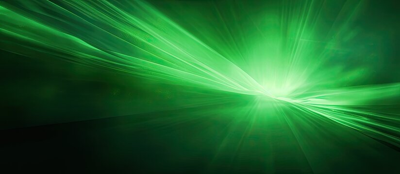 Abstract green flare lighting in a copy space image.
