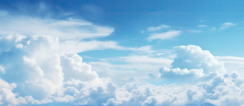 Cloudy sky with blank copy space image.