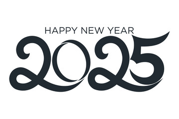 Fototapeta premium 2025 Happy New Year logo design vector