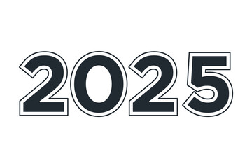 2025 Happy New Year logo design vector