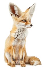 A close-up shot of a foxy face on a plain white background, suitable for use in editorial or commercial contexts