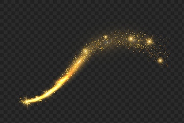 Gold sparkling magic dust particles. © Mockmenot