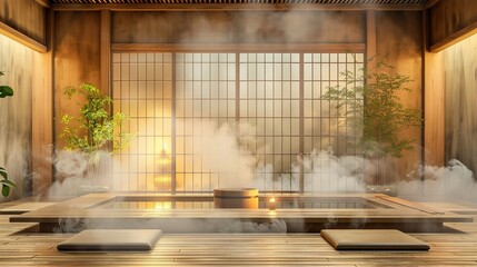 luxurious spa background, serene atmosphere for relaxation and wellness, concept for spa retreats,...