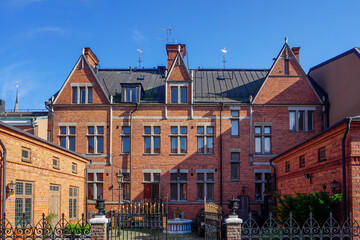 View of a building against blue sky