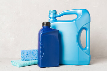 Automobile products and tools on concrete background