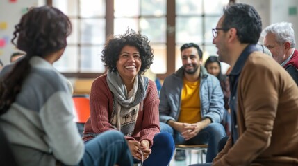 Diverse Group of Activists Strategizing for a Community Outreach Program