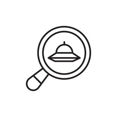 Obraz premium Magnifying Glass icon design with white background stock illustration