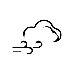 outline single icons related to weather. Clouds & air - Vector Stock Collection. Editable stroke icon. Vector illustration