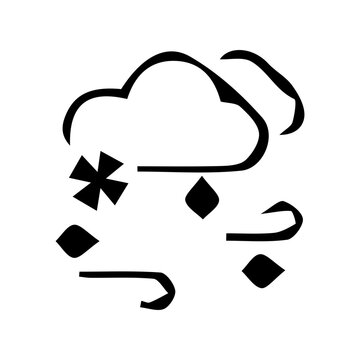 outline single icons related to weather. Clouds - Vector Stock Collection. Editable stroke icon. Vector illustration