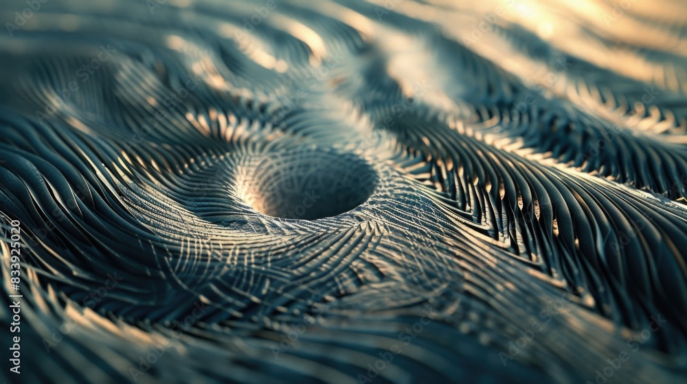 Poster A close-up view of a wavy surface, great for use as a texture or pattern
