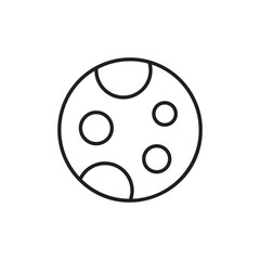 Full Moon icon design with white background stock illustration