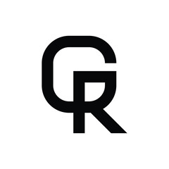 Letter Gr or Rg modern unique shape logo