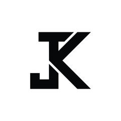 Letter Jk initial modern monogram logo