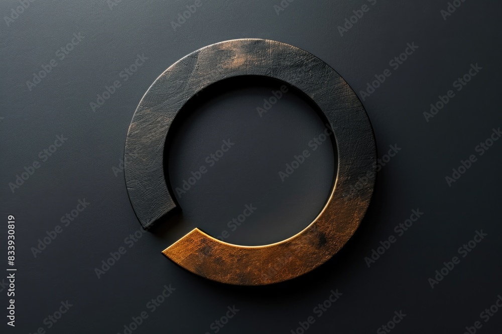 Poster Close-up shot of a metal object on a black background, ideal for use in product or design visualizations