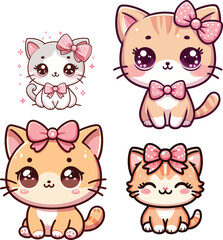cute kitty vector 
