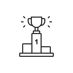 Podium icon design with white background stock illustration