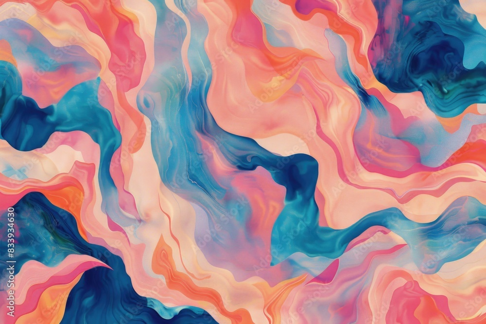 Poster A vibrant and dynamic swirly design on a colorful background, perfect for adding visual interest to your designs