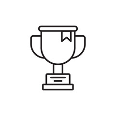Trophy icon design with white background stock illustration