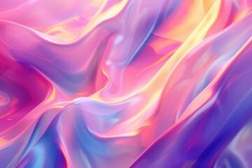 Obraz premium Abstract art featuring swirling patterns of pink and blue colors