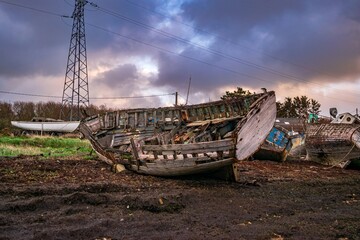shipwreck on the beach