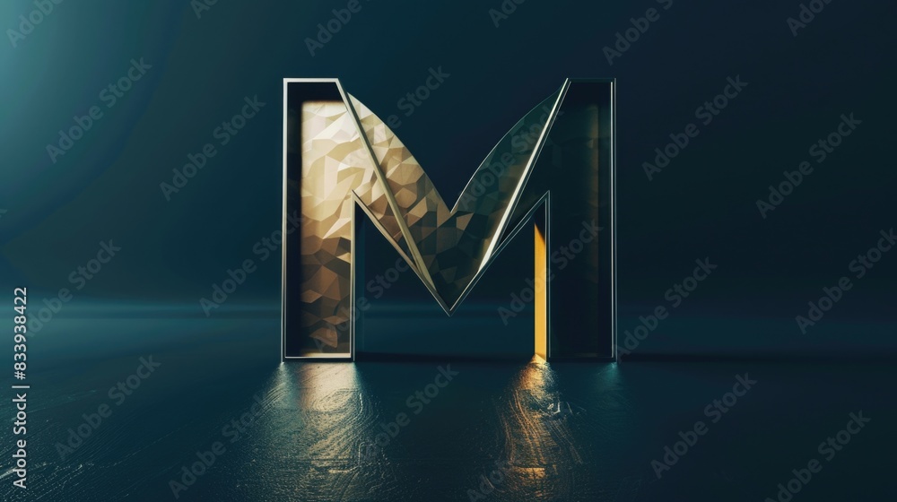 Poster A detailed view of a metallic item on a table