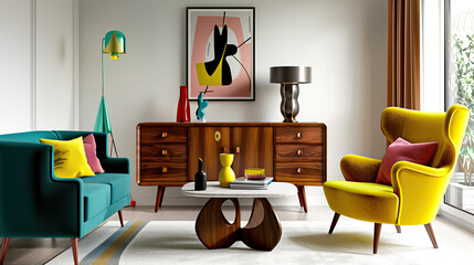Art Home. Modern interior with painting