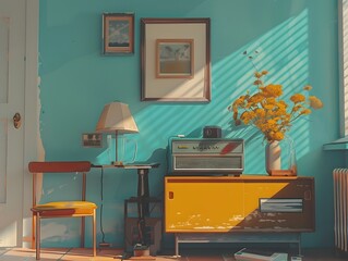 Vibrant D of Old Photographs as Minimalist Art