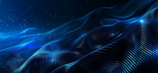 Abstract elegant blue dots waves Blue gradient background Gradient Background Concept