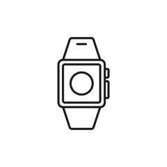 Watch icon design with white background stock illustration