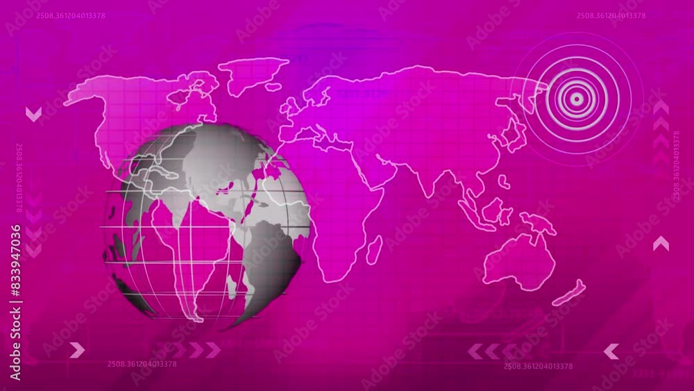 Poster abstract background world map, cyber futuristic technology concept . globe digital news background. 