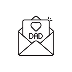 Fathers Day icon design with white background stock illustration