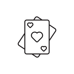 Poker Cards icon design with white background stock illustration