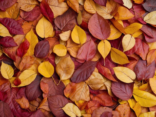 Fototapeta premium Tapis de Feuilles d'automne : Immersion dans les Forêts d'Automne