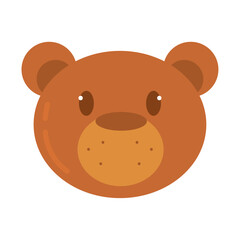 Isolated cute bear avatar icon Vector