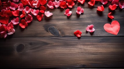Valentines day background with red love sign, Ai generated
