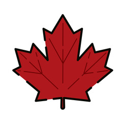 Isolated maple leaf icon Vector