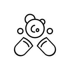 Food And Mineral Supplement Capsules Line Icon