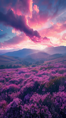 Obraz premium sunset in the mountains