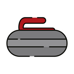 Isolated curling stone icon Vector